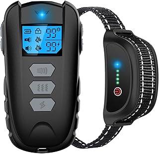 Asrcs Dog Training Collar with Remote, Waterproof Dog Collar with Beep Vibration Shock, Adjustable 0 to 99 Shock Vibration...