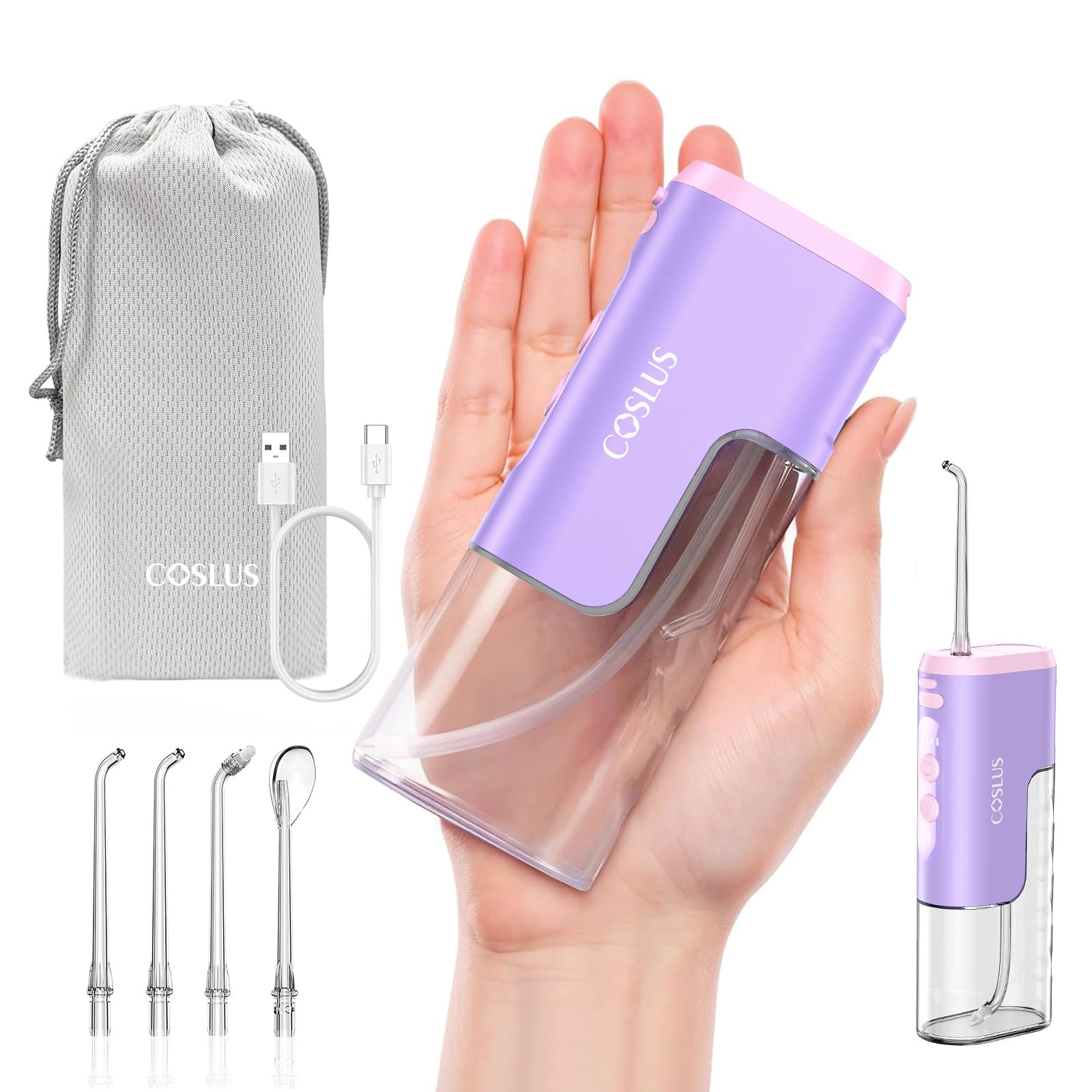 COSLUS T40 Travel Water Flosser - Portable & Compact -12
