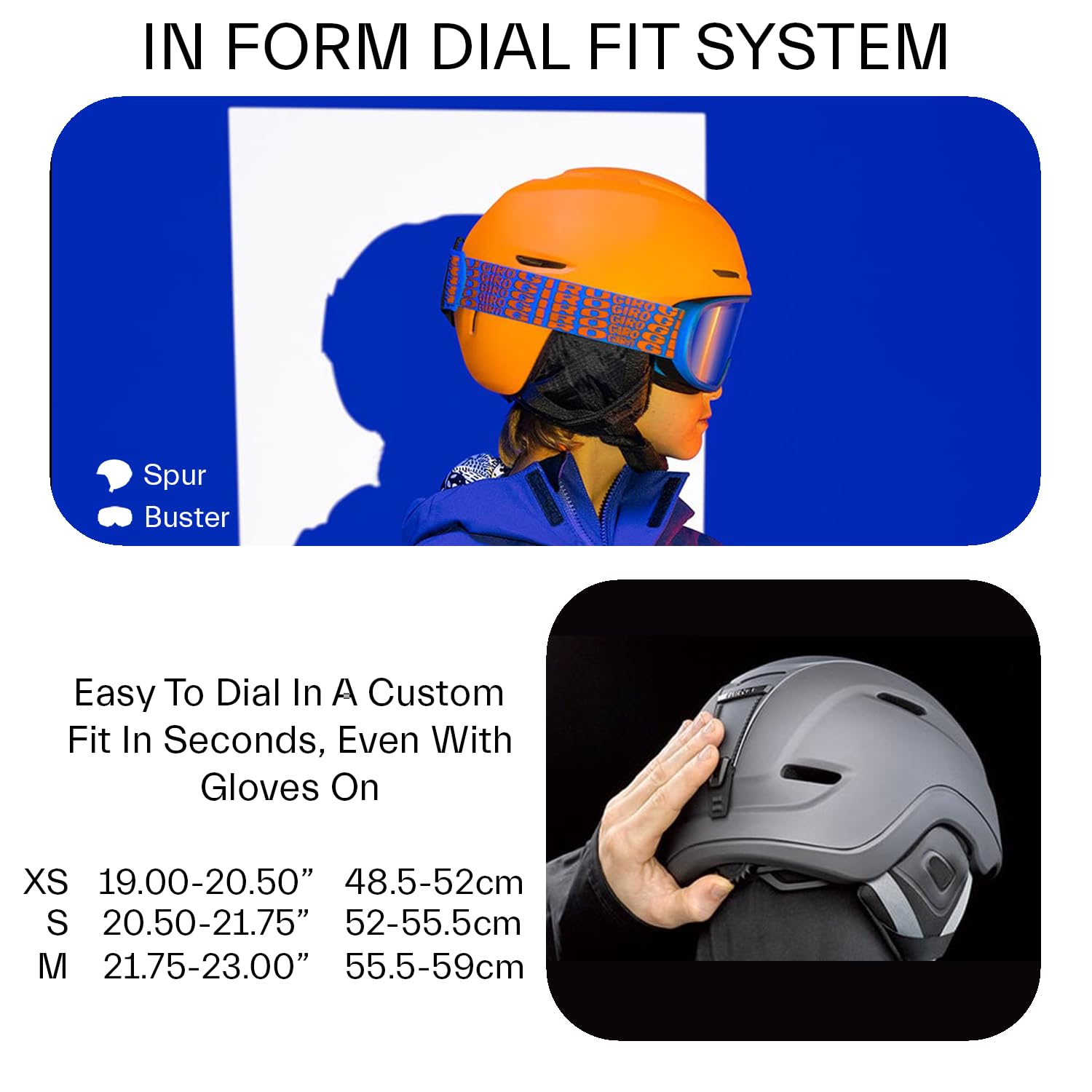 Giro Spur Casco de esquí para niños - Casco de Snowboard para niños y niñas
