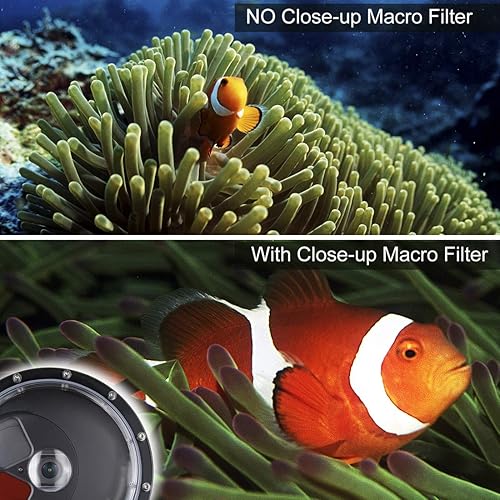 Miniatura 6 de SOONSUN Puerto de cúpula para GoPro Hero 8 Negro, lente de domo subacuático de 147 pies, carcasa impermeable con filtro rojo integrado, filtro macro