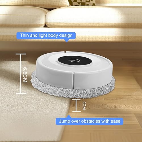 Miniatura 4 de Robot trapeador, robot aspirador, robot inteligente en seco y húmedo, ultrafino y silencioso, barrido automático inalámbrico y trapeador, adecuado