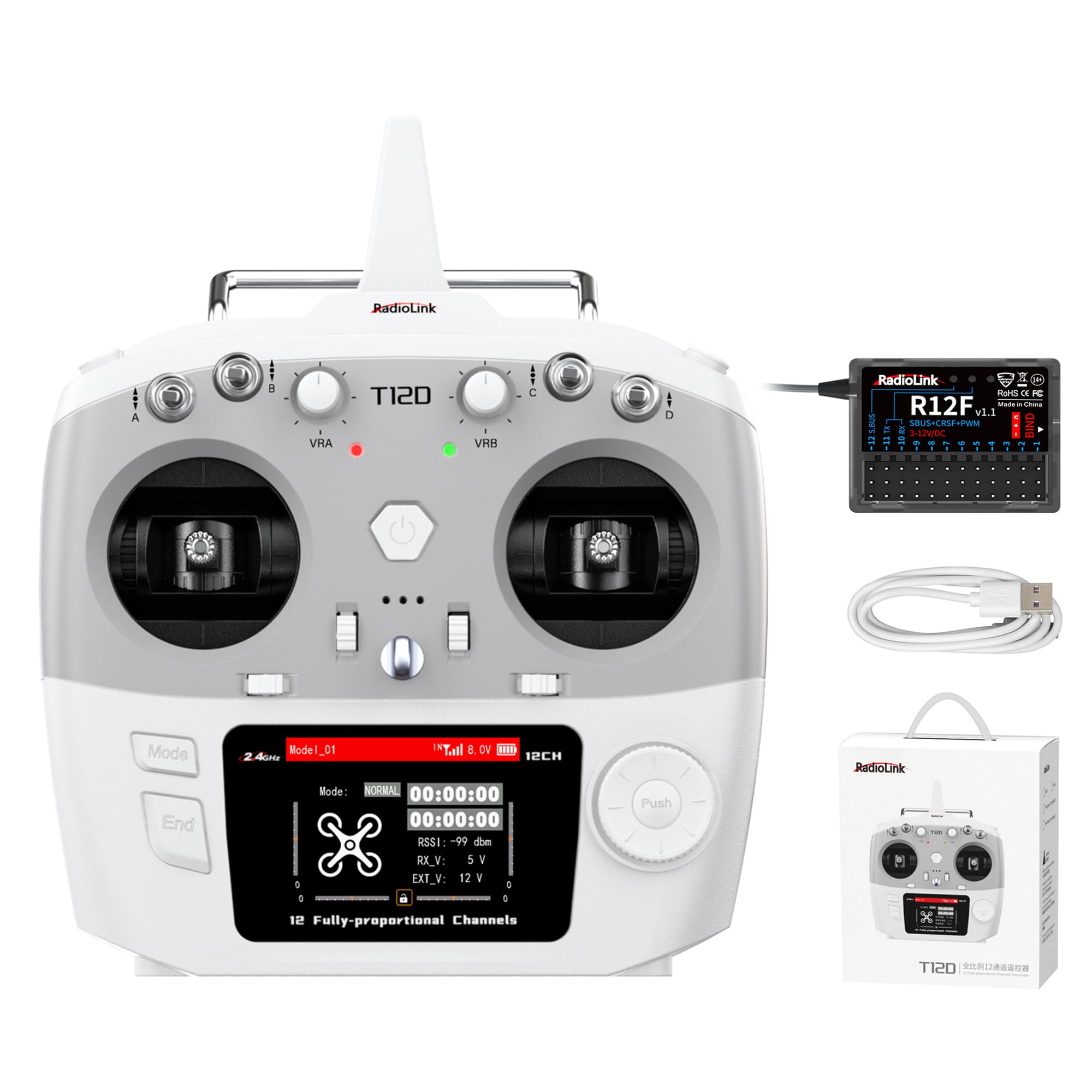 Amazon.com: Radiolink T12D V2 12 Channels RC Transmitter & R12F