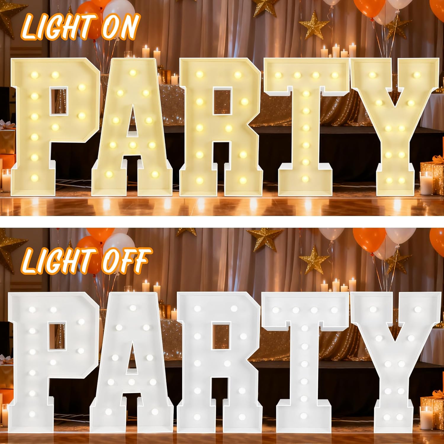 3FT Marquee Numbers 2, Large numbers with Pre-Cut Foam Board Set, Easy-Install Reusable for Party Decoration, Birthdays, Weddings, Graduations, Baby Anniversaries