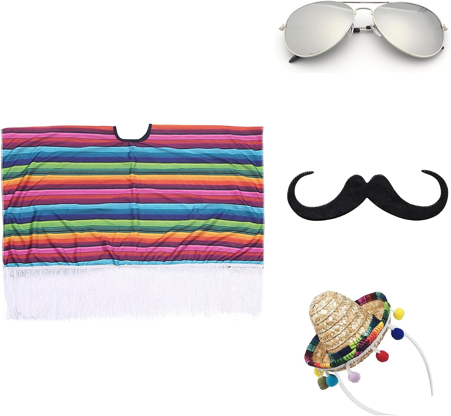 Mexican Ornaments 16 Packs Beer Poncho Mini Serapes For Cinco De Mayo Mini Mini Birthday Hats