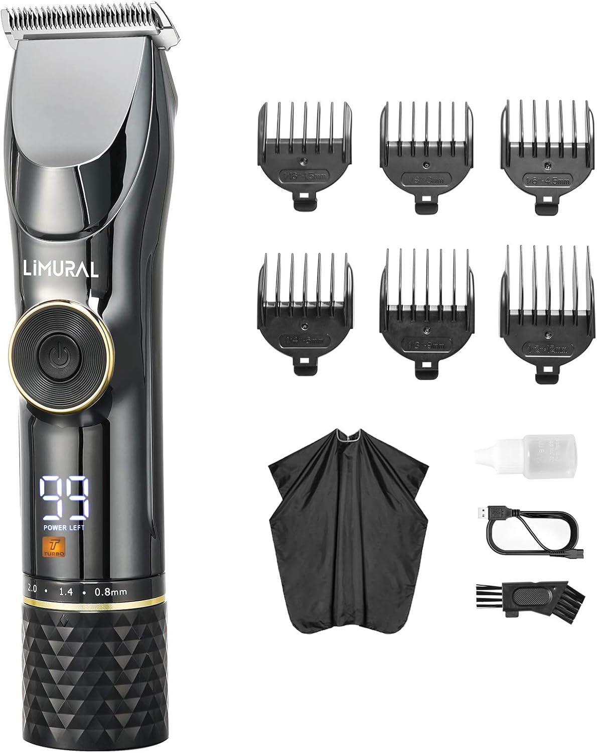 Limural PRO Hair Clippers for Men, Cordless Rechargeable