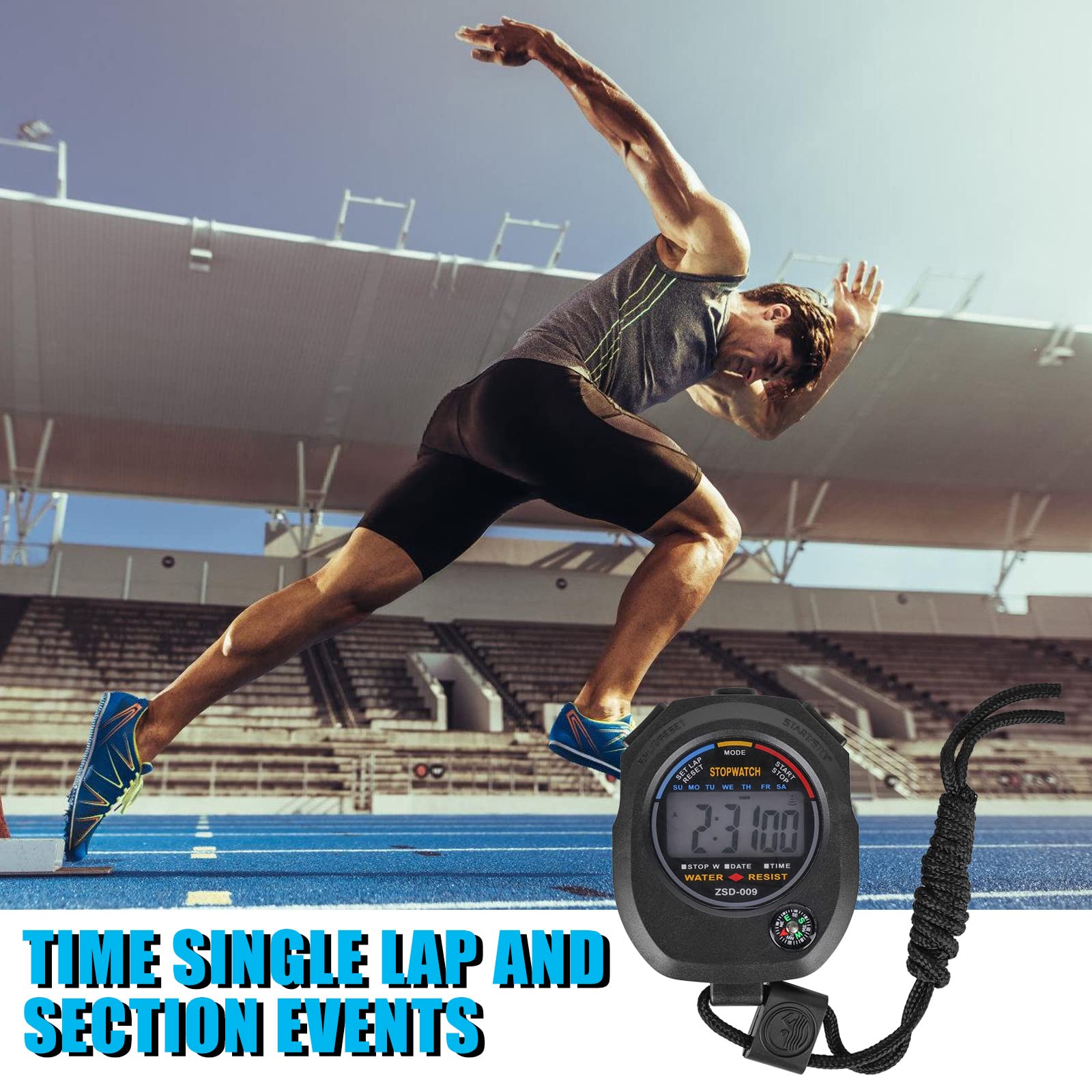 Timer Da Palestra Portatile - Multifunzione, Con Batteria 1000mAh, USB, Per Interval Training - Foto 14