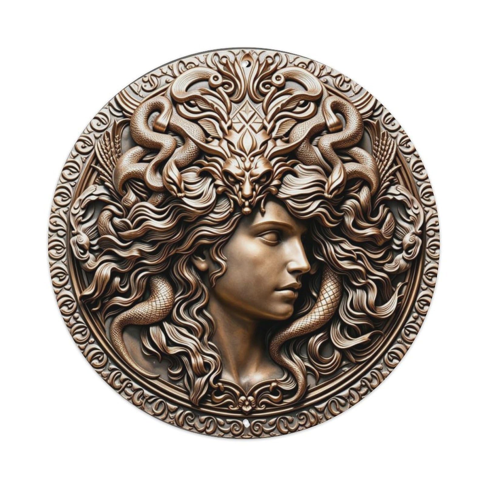 Virgo Maiden Profile Zodiac 3D Astrology Metal Tin Sign Plaque