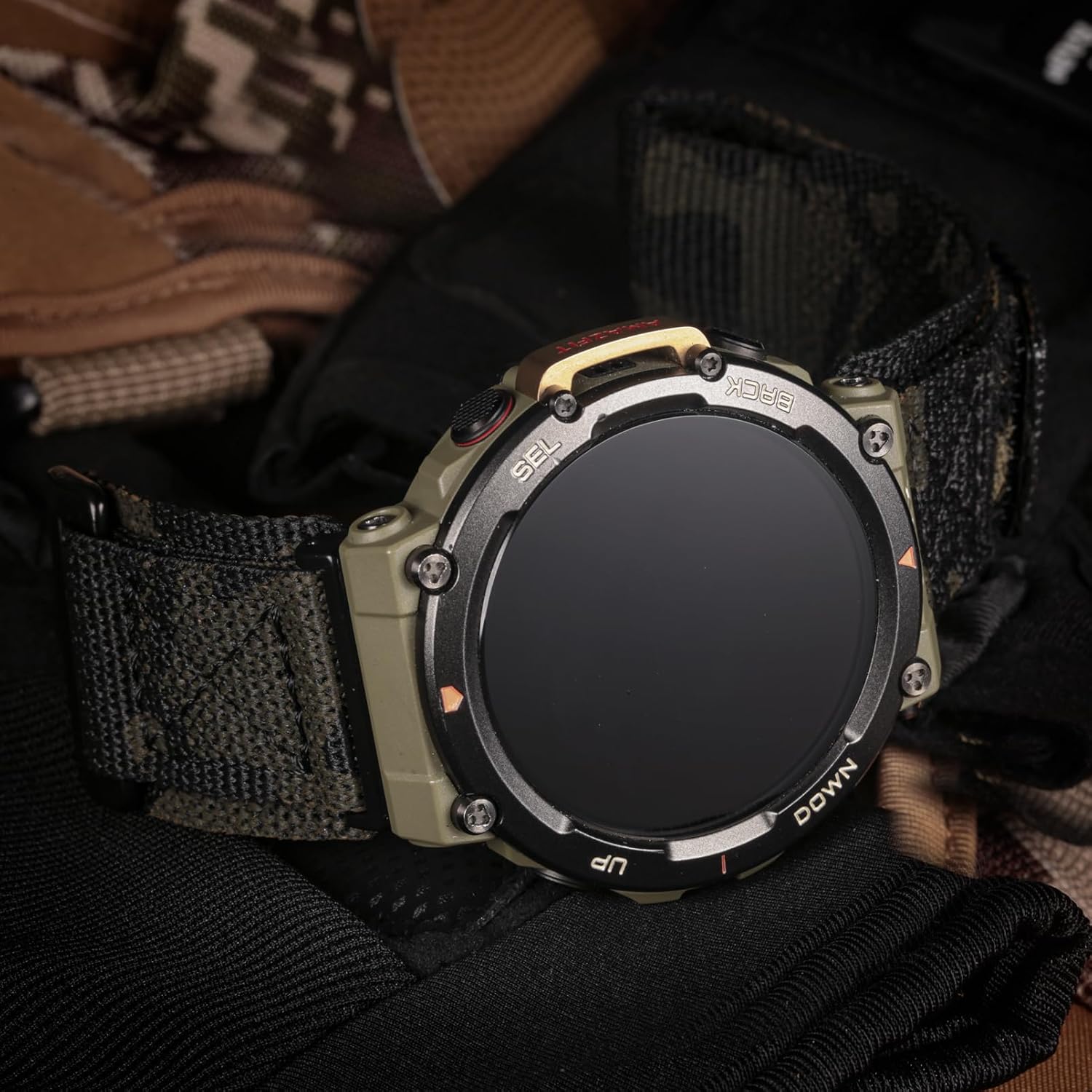 Hemsut Watch Bands Compatible with Huami Amazfit T-Rex/T-Rex 2/T-Rex Pro/T-Rex Ultra, Millitary Camouflage Nylon Sports Strap With Woven Loop Design