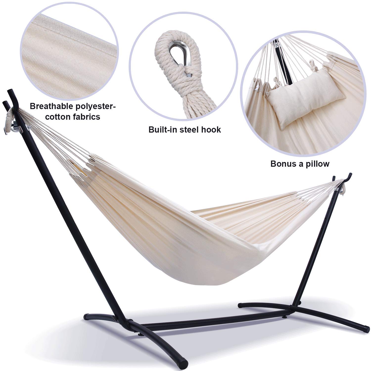 さくら機電Mansion Home Hammock Por with Bar Detachable 12 Foldable FT Heavy