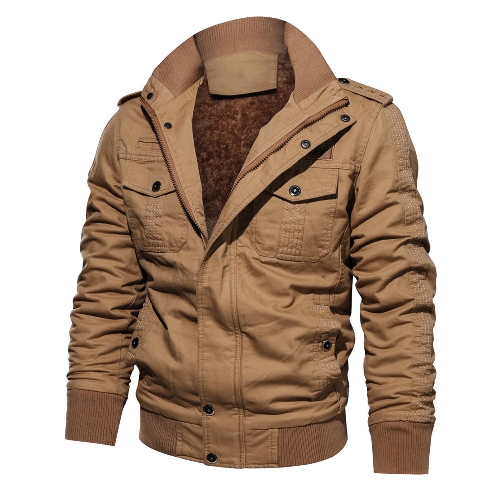 Générique Manteau Homme 2026 Décontracté Capuche Épaisse Poches Zippées Automne Hiver (Army Green, XXXXXXL)