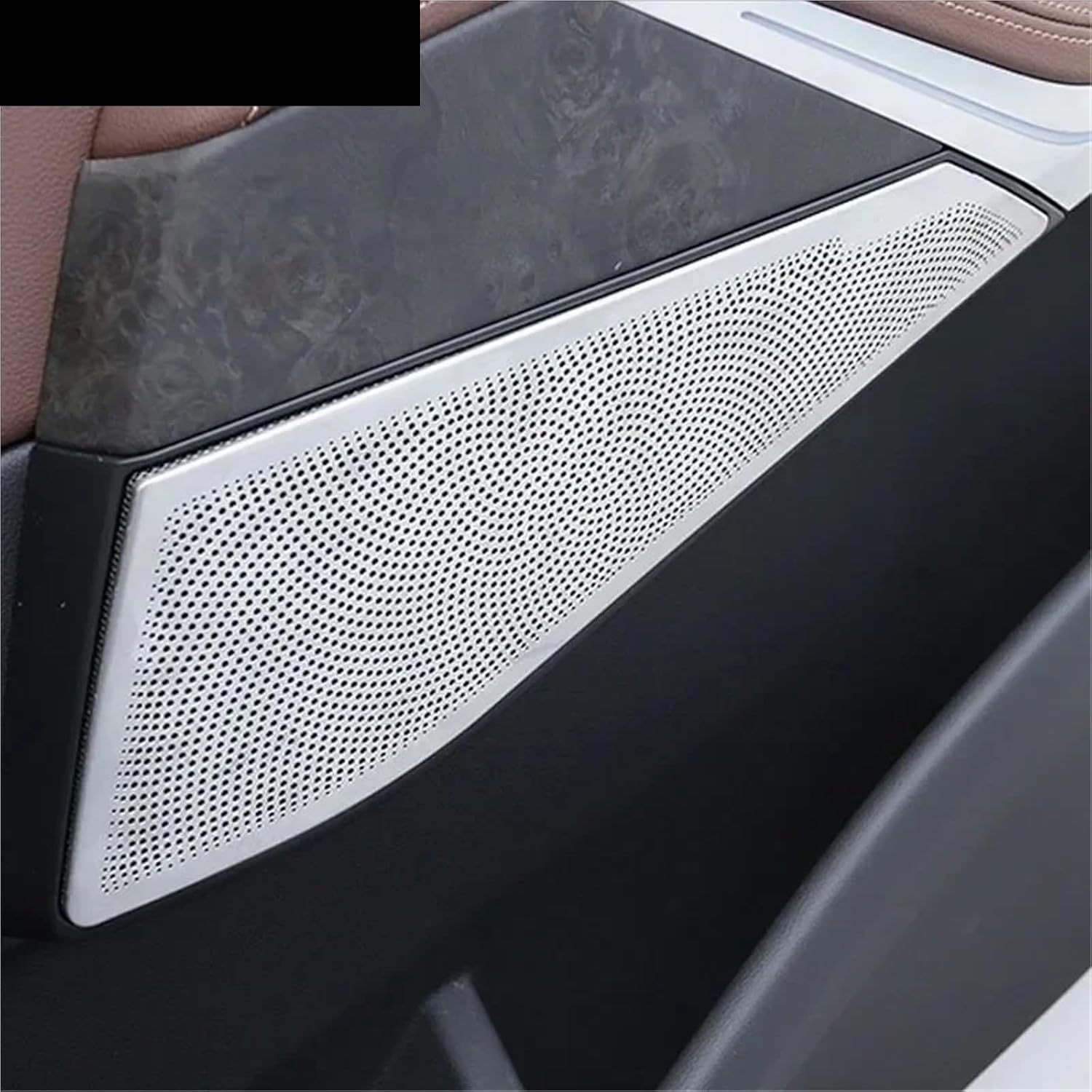 Car Door Panel Stereo Speaker Decoration Audio Loudspeaker Cover Trim Sticker Compatible for BMW X5 G05 2019-22 Interior Accessories Decals