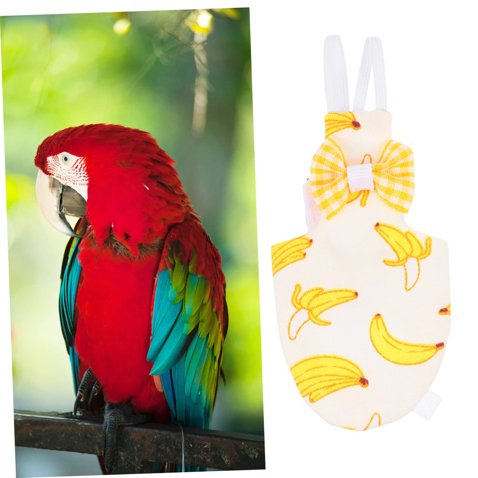 BESPORTBLE 3piezas Pañal De Vuelo para Aves Ajustable Traje De Algodón para Mascotas con Correa Regulable para Salir con Tu Loro o Fiestas y Actividades Al Aire