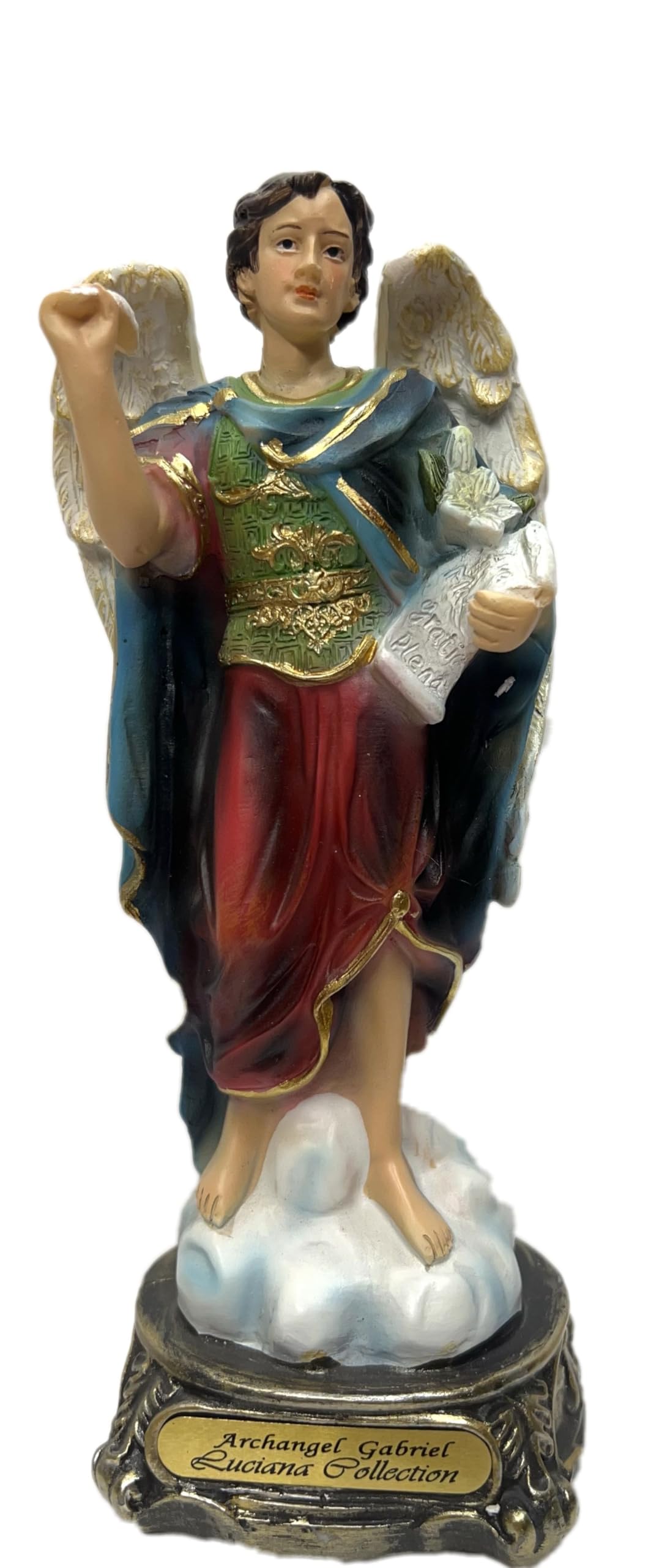 Moviebros 8"" Inch Saint Archangel Gabriel San Gabriel Arcangel Statue Figurine Religious Gift, P308BC
