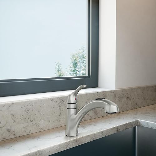 Miniatura 7 de Moen Renzo Spot Resist Stainless One-Handle Pullout Kitchen or Laundry Faucet Featuring Power Clean, CA87316SRS