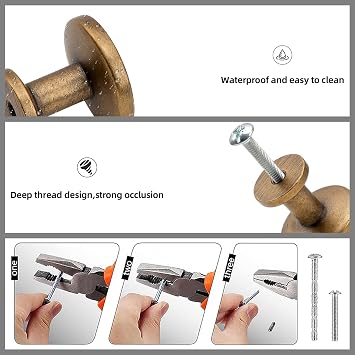 10 Pack Cabinet Knobs Antique Brass Kitchen Cabinet Knobs Zinc Alloy Drawer Pulls Solid Cabinet Hardware