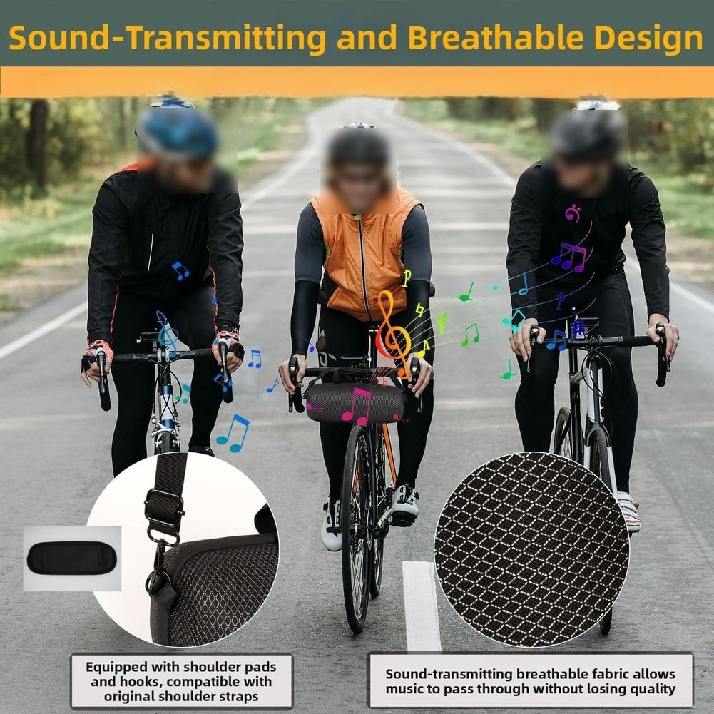 Funda de EVA resistente para altavoz JBL XTREME5, resistente a los arañazos, bolsa de almacenamiento rígida con asa, ideal para camping, playa, viajes, 45 x 17 x 17 cm, color negro