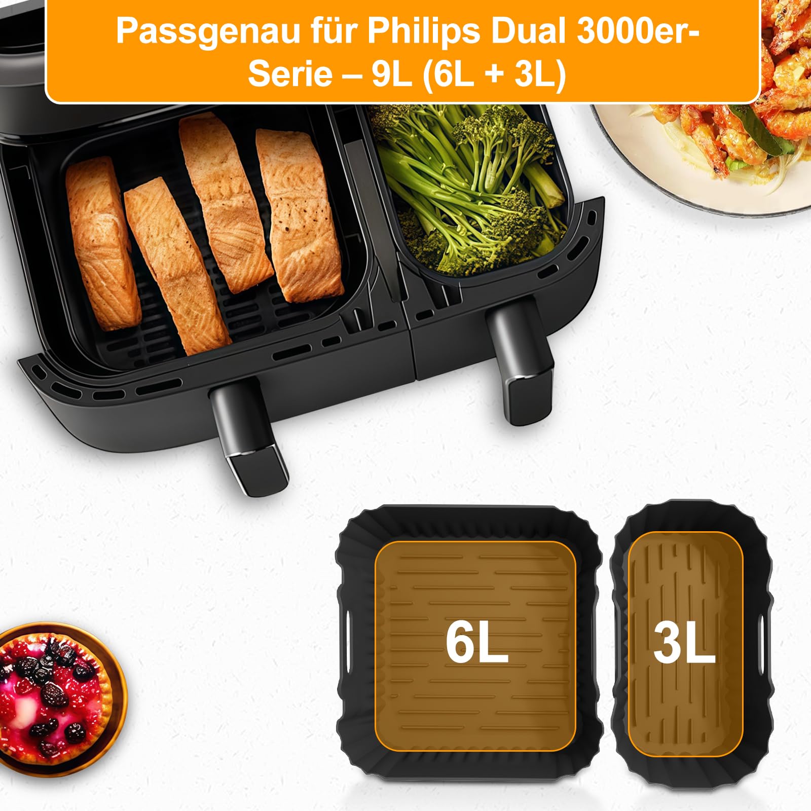 Accessoires voor heteluchtfriteuse voor Philips Dual Basket