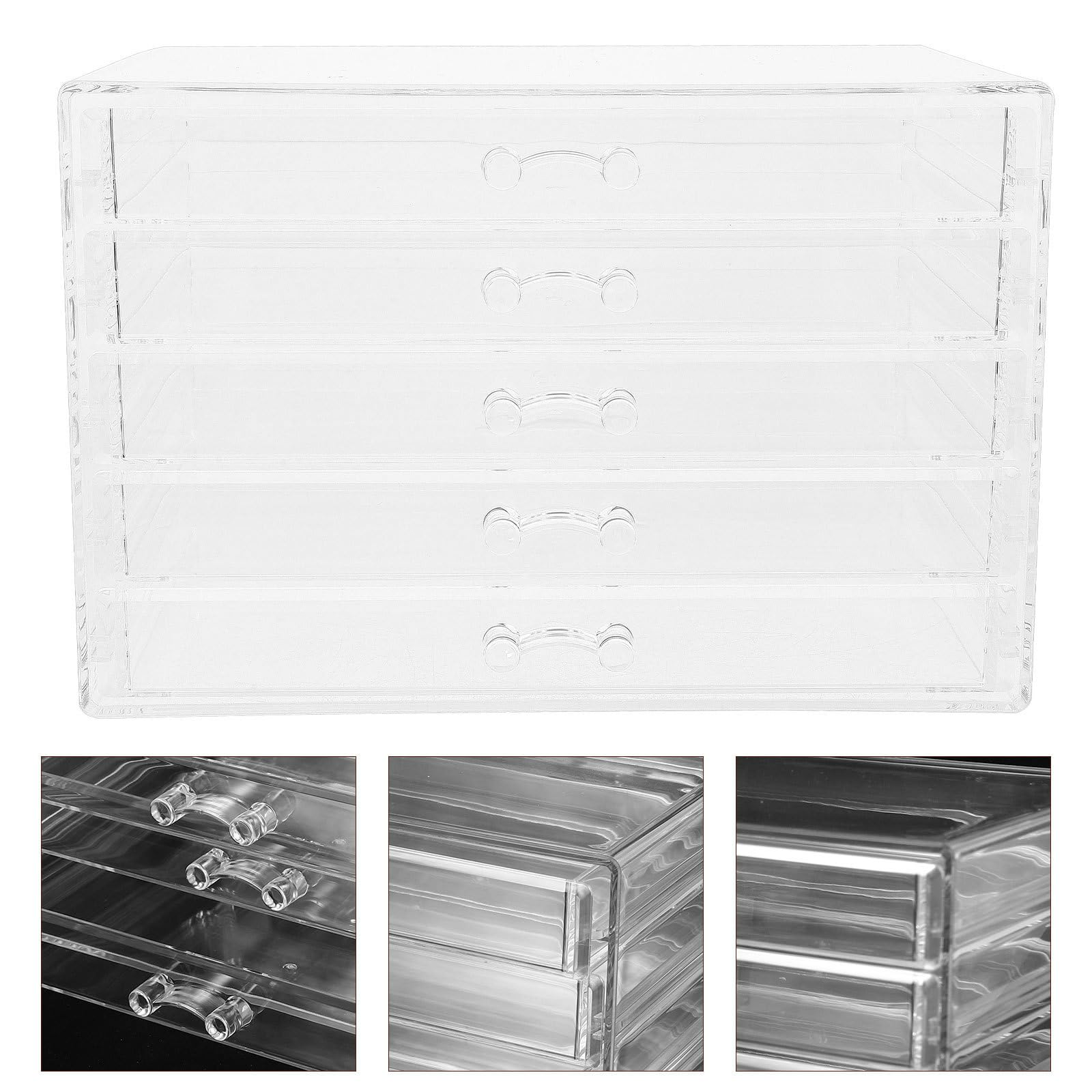 Organizador de Joyas Acrílico para Maquillaje Accesorios Lipsticks Pinceles y Bisutería para Escritorio Tocador o Baño