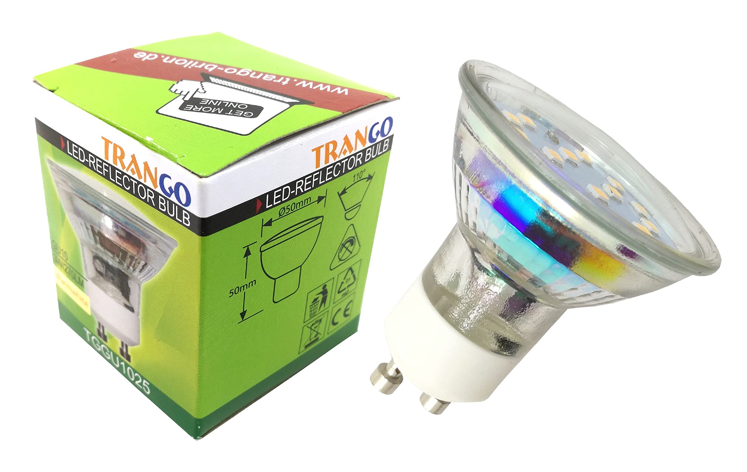 Trango 6-flammig 2000-068SD LED Deckenleuchte *MIA* in Chrom-Optik inkl. 6x 5 W 3-Stufen dimmbaren GU10 LED Leuchtmittel Deckenlampe, Deckenstrahler, Deckenspots, Wohnzimmer Lampe schwenkbar drehbar