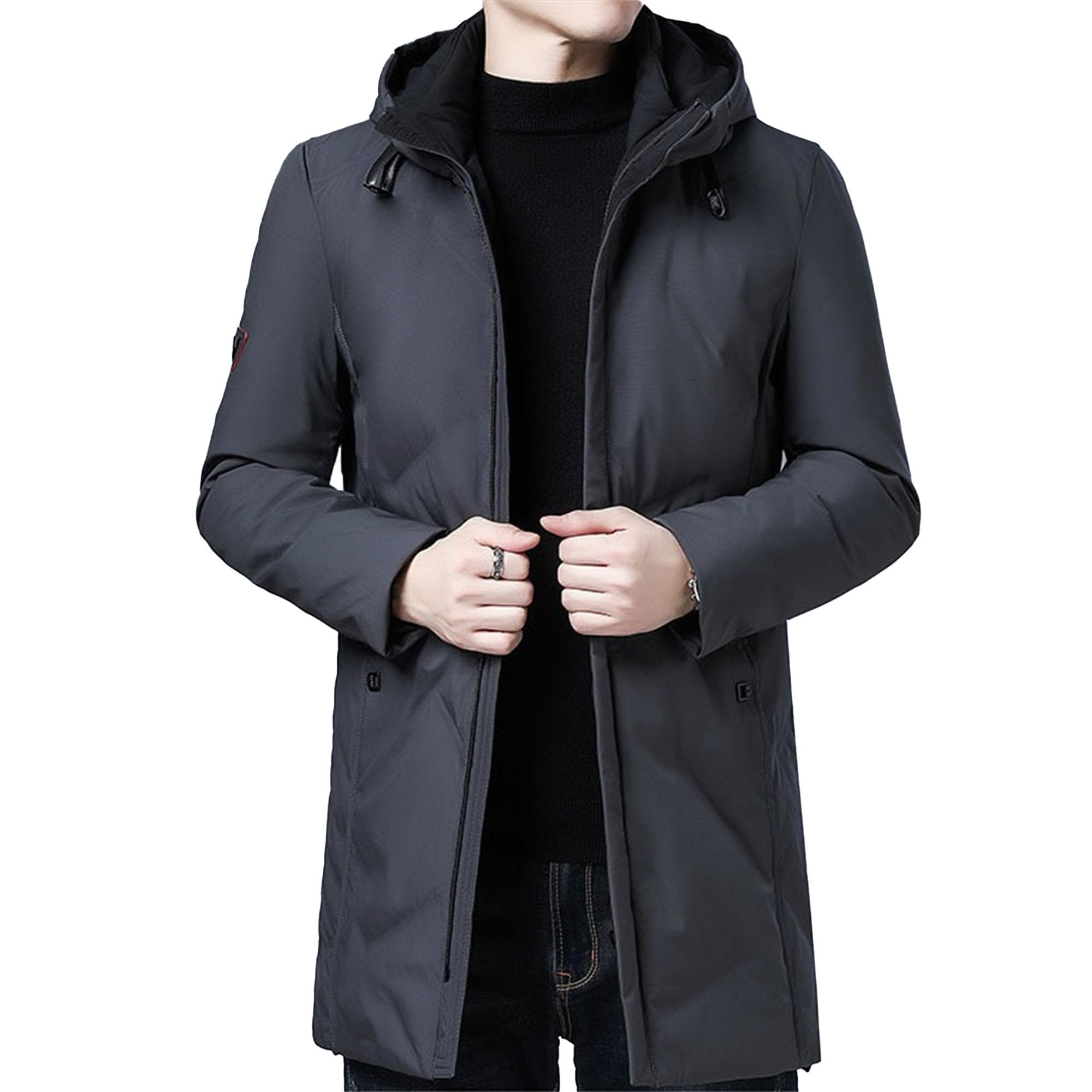 Doudoune homme chaude hiver longue veste de ski imperméable
