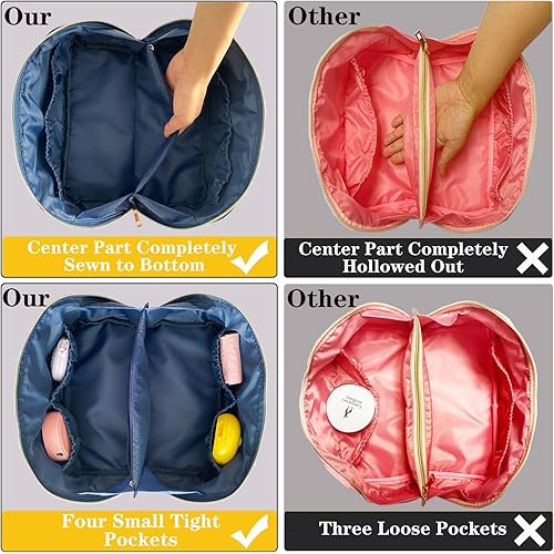 Miniatura 3 de STOMKIRE Nuevo bolso de maquillaje negro rosa rojo y rosa, Bolsa de maquillaje de nylon caramelo, nailon