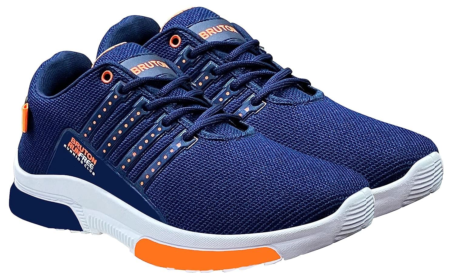 BRUTONShoes | Casual Shoes | Sports Shoes | Running Shoes | Shoes for Men Blue - Orange (Blue & Orange)