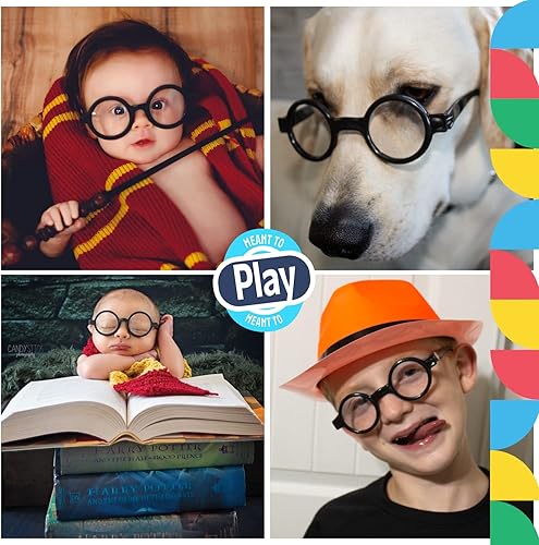 Miniatura 4 de Dazzling Toys Harry Potter Glasses Set of 48 Round Black Wizard Eyeglasses, Cute Costume Accessories For Boys & Girls