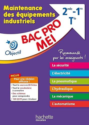 Objectif Bac - Fiches Bac Pro MEI - Maintenance des équipements industriels : 80 fiches, 120 QCM