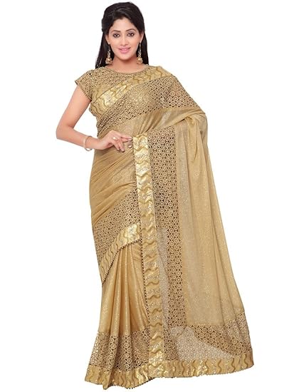 gold fancy saree