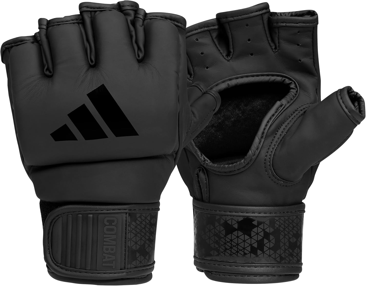 Adidas Combat 50 Grappling Gloves MMA, BJJ & Combat Sports Training Boxing Durable PU Shell Black S/M or L/XL