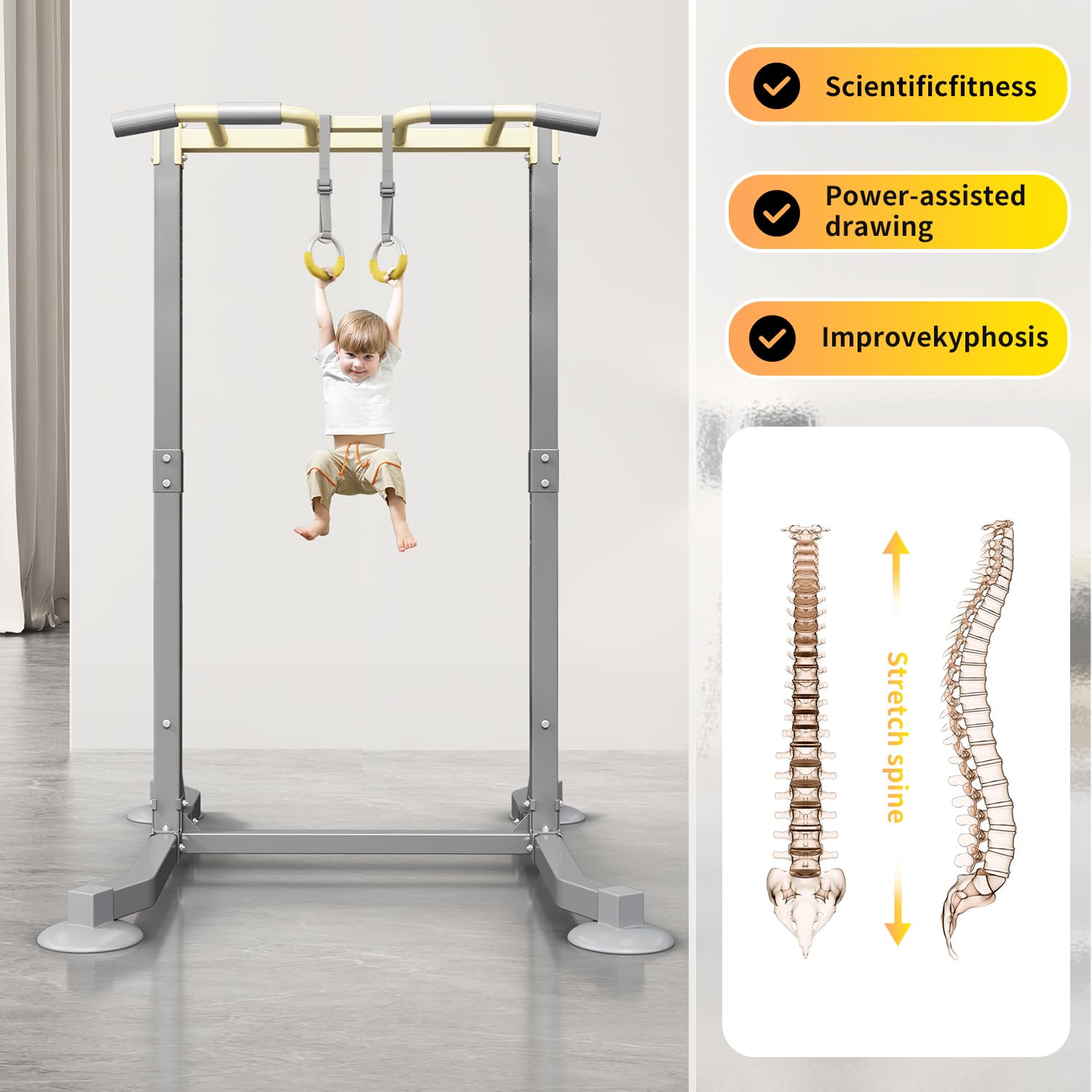 DONIUZ Anelli da ginnastica, cinghia regolabile, per esercizi a casa, palestra, per allenamento fisico, palestra al coperto con superficie antiscivolo