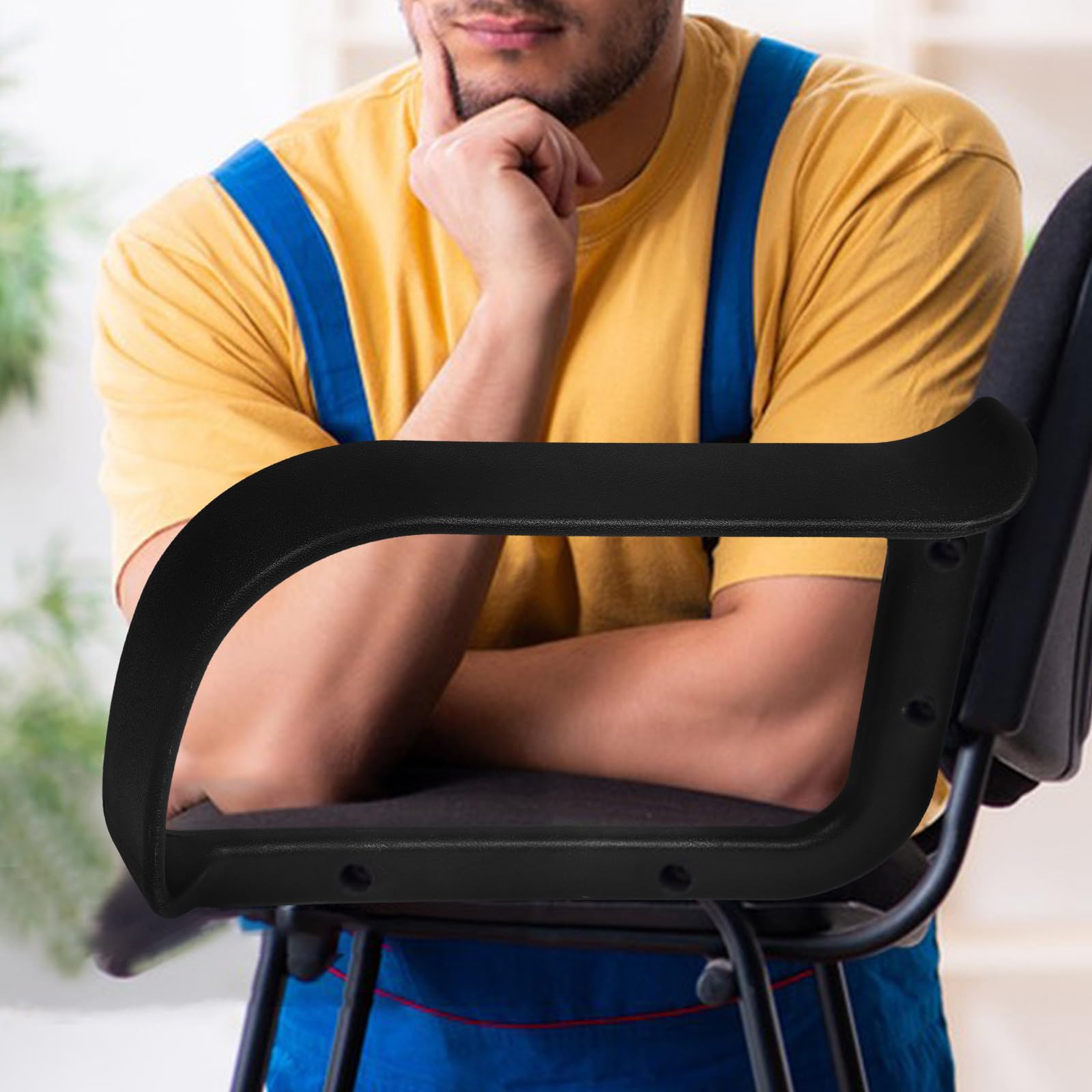 SHERCHPRY 2 Stück Bürostuhl Armlehnen Ersatz Robust für Drehstuhl Schwarz