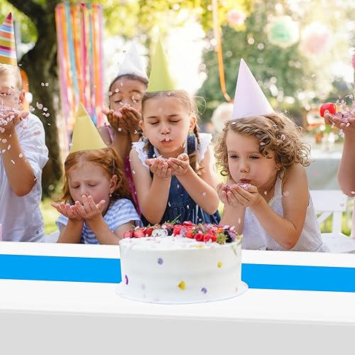 Miniatura 4 de Oudain Manteles de plástico desechables de Navidad de 54 x 108 pulgadas, para mesas rectangulares, impermeables, para Navidad, bodas, cumpleaños,