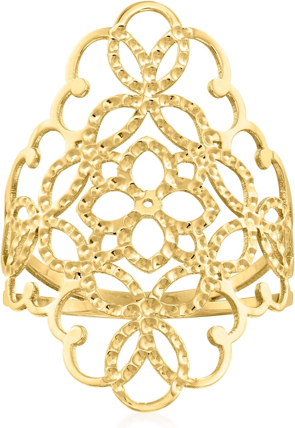 Ross-Simons Italian 14kt Yellow Gold Filigree Ring