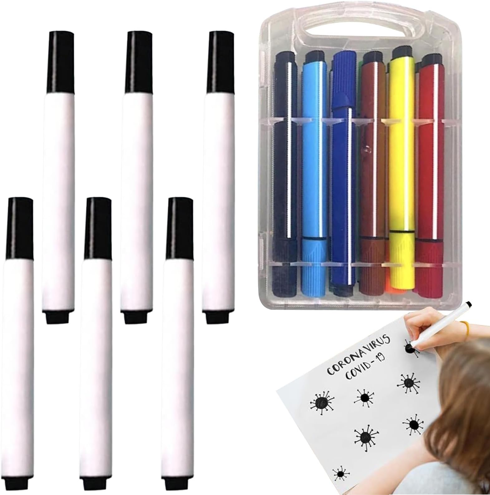 Drawing Robot Pen - Smooth Writing Paint Tools, Educational Sketching Tips, Precise Plotter Markers, Artistic Drafting Equipment, Classroom Activity, Eighteen Count Set For Boys Girls Children