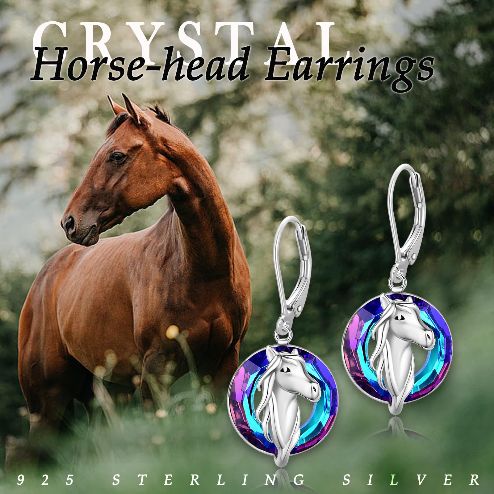 Pferd Ohrringe für Kinder Sterling Silber 925 Mädchen Kinder Ohrstecker, Pferd Schmuck Geburtstag Geschenke für Frauen Tochter