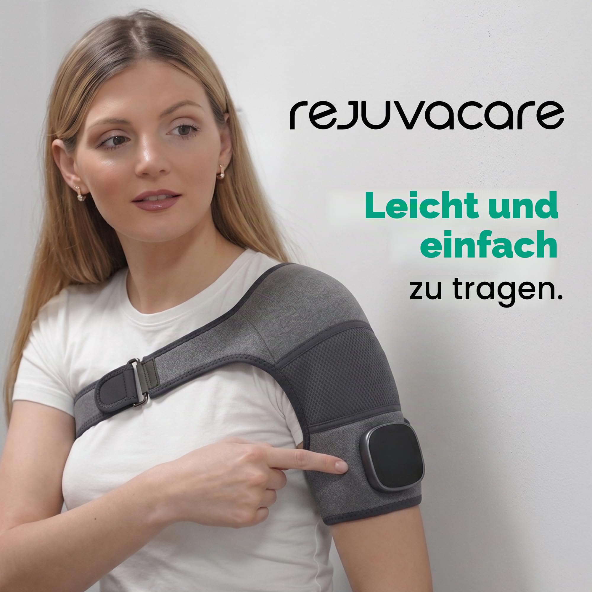 Theratex 3-in-1 Massagegerät, Relevo 3-in-1 Schultermassager, Relivera, Hewelth Triple Method Schulter-Massagegerät, Schultermassagegerät mit 5 Wärme & 3 Vibrationsmodi,Touchscreen-Steuerung