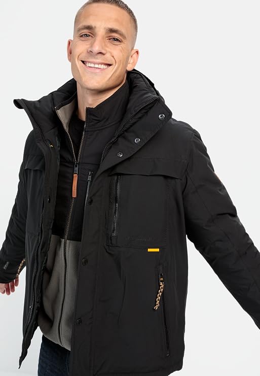 camel active teactive® Men's Functional Jacket with Removable Hood