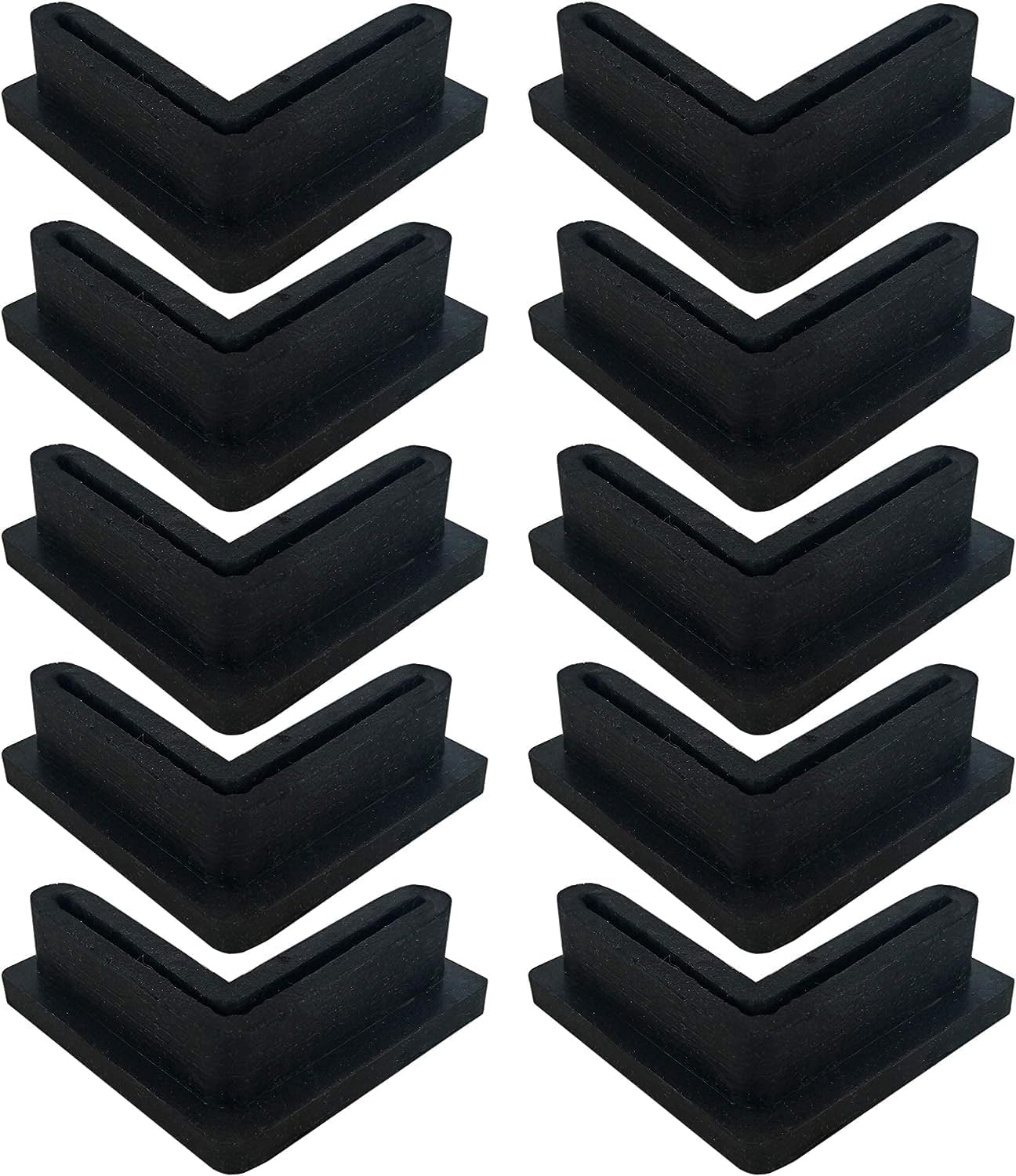 10 Pcs Furniture Rubber Leg Covers L Shaped Angle Iron Foot Pads for ...