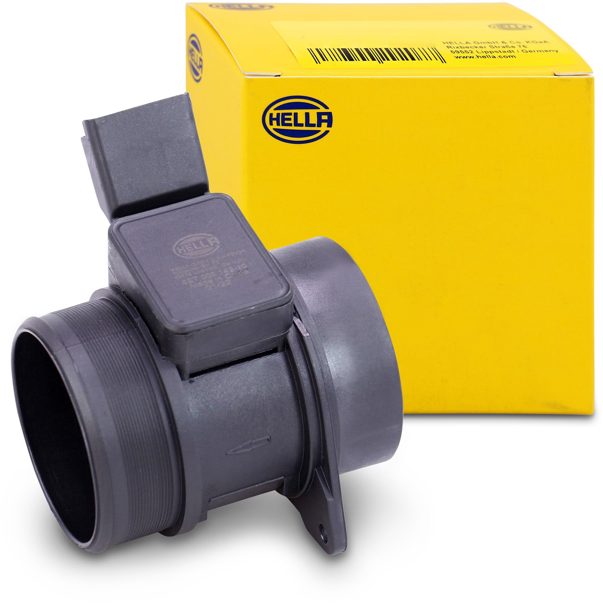 HELLA 8ET 009 142-101 Debimetro - 5a... poli - Bocchettone di tubo