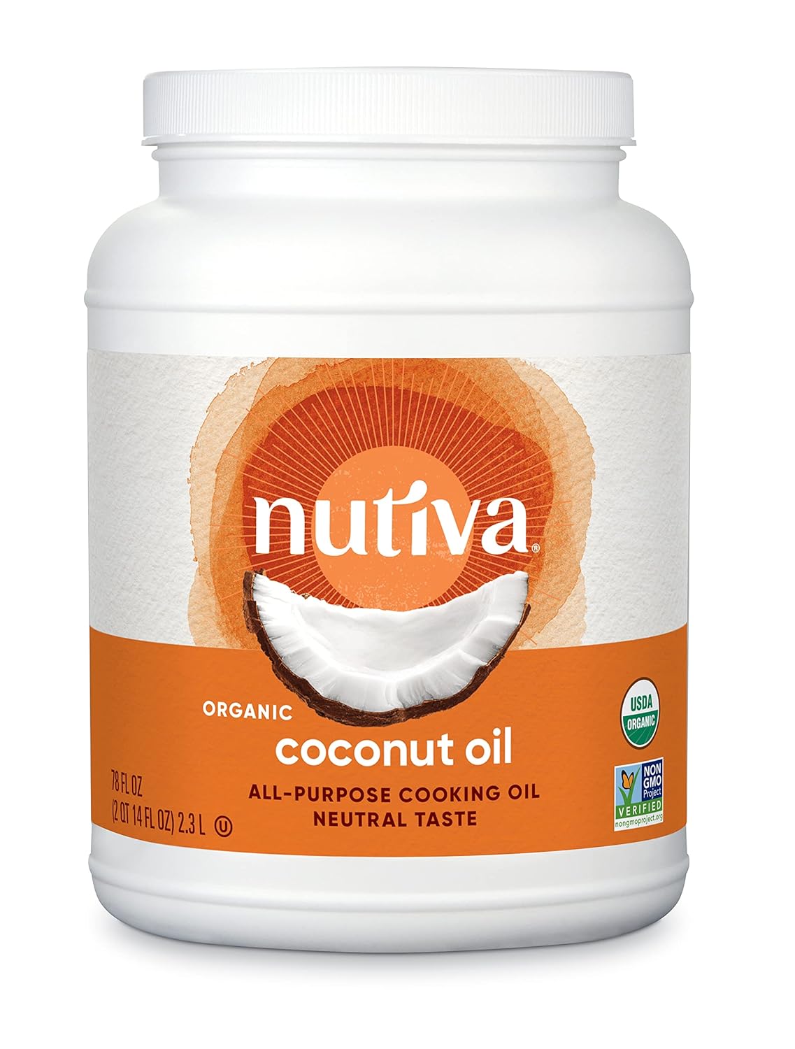 Organic All Purpose Steam-Refined Coconut Oil, 78 Fluid Ounce | USDA Organic, Non-GMO | Vegan | Neutral Flavor and Aroma for Cooking & Natural Moisturizer for Skin and Hair : Everything Else