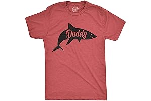 Mens Daddy Shark T Shirt Cute Funny Family Cool Best Dad Vacation Tee for Guys