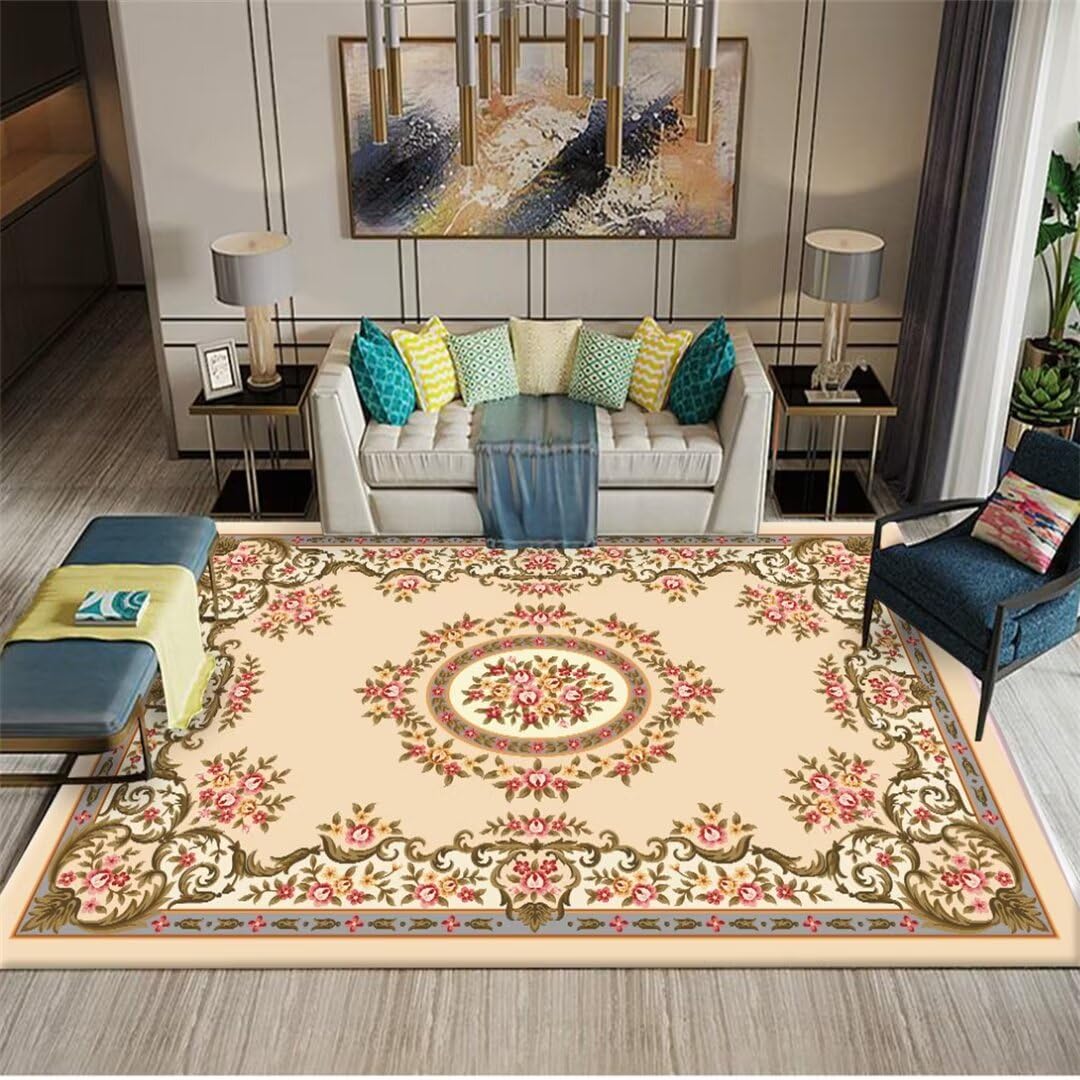 Alfombra infantil lavable rosa de 80x160cm que elimina manchas en el cuarto de niñas