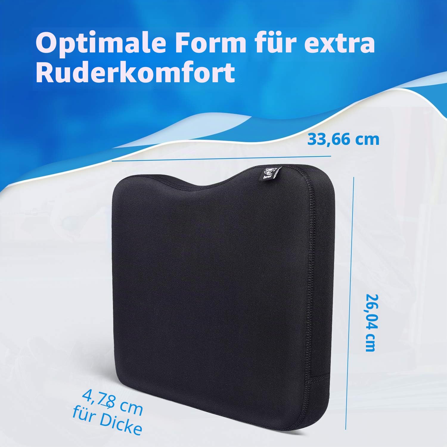 Memory-Schaum-Auflage für das Concept 2-Rudergerät, Schwarz