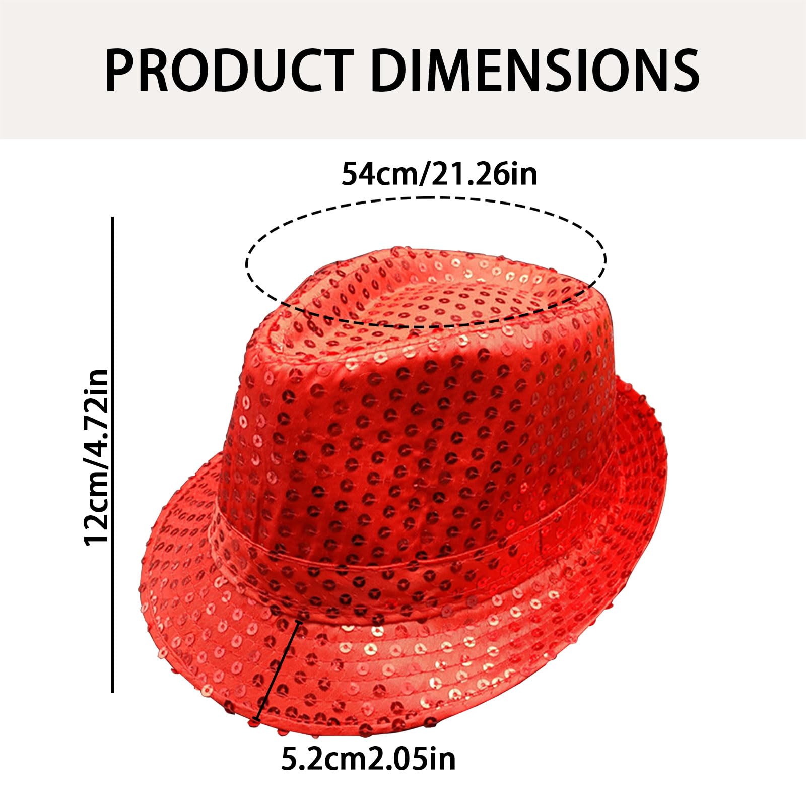 AWAVM Costume Hat for Boy Girls Western Jazz Dance Hat Red, S-L - Image 2