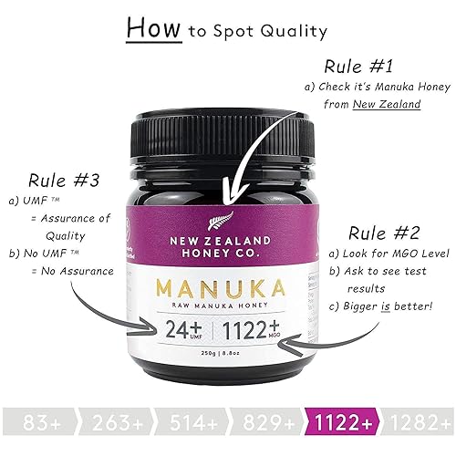 Miniatura 3 de Paquete de miel de manuka cruda - New Zealand Honey Co. UMF 24+  UMF 20+, certificado UMF  8.8oz