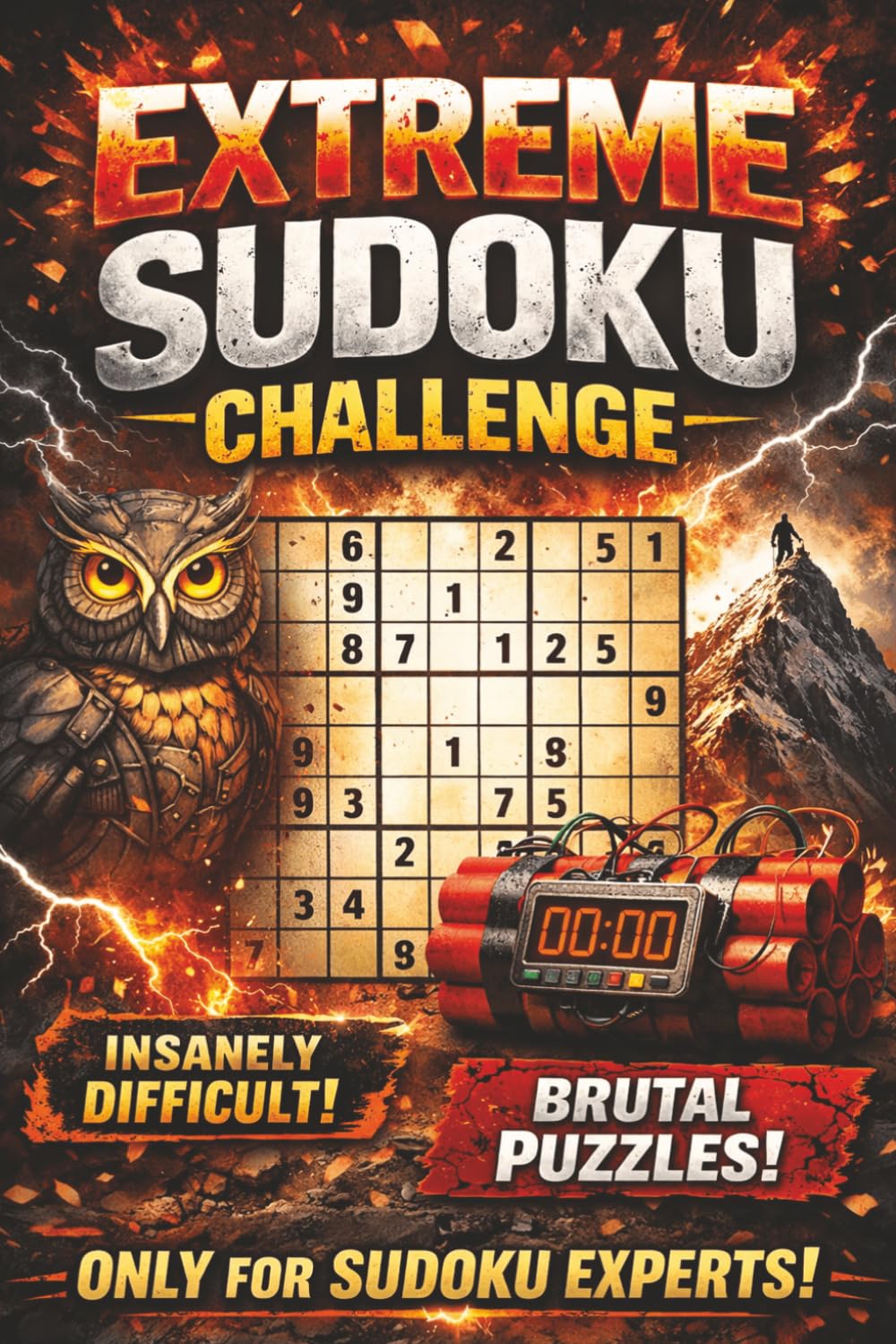 Insanely Difficult Sudoku Puzzles for Experts Only: Hard Sudoku for Experts | Improve Focus, Memory & Logic | 6x9 Inches | 50+ Extreme Puzzles | Solutions Included