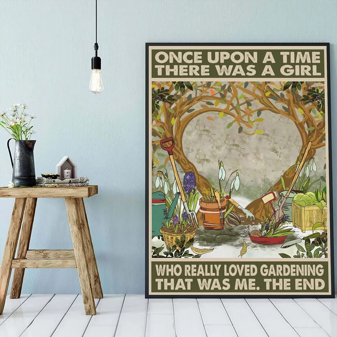 Have a Girl Loves Gardening Vintage Poster, Flower Gardening Vintage Poster, Girl Gardening Poster Valentine Gift, Tin Sign, Wall Decor, Metal Sign, Home Bar, Garage Tin Sign 12x8inch
