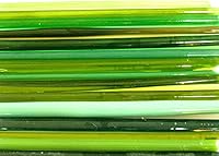 Devardi Handmade COE 104 Mixed Greens Glass Rods 1lb - Lampwork Beadmaking Supplies