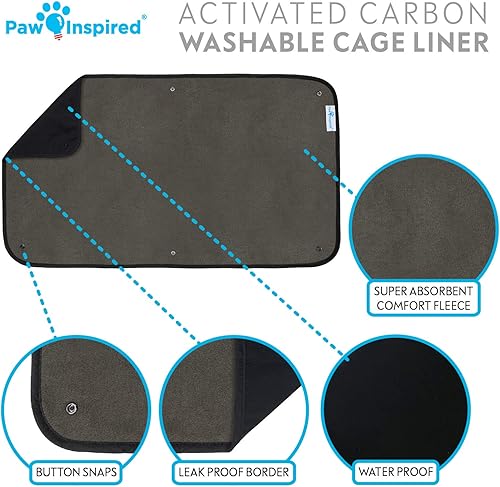 Miniatura 4 de Paw Inspired Forro lavable para jaula de conejillo de indias, ropa de cama de forro polar para conejillos de indias, hurones, conejos, hámsters,